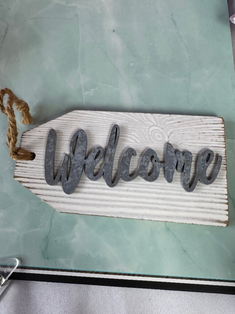 ★ Rustic Farmhouse Welcome Wall Decor Wood Tag Sign